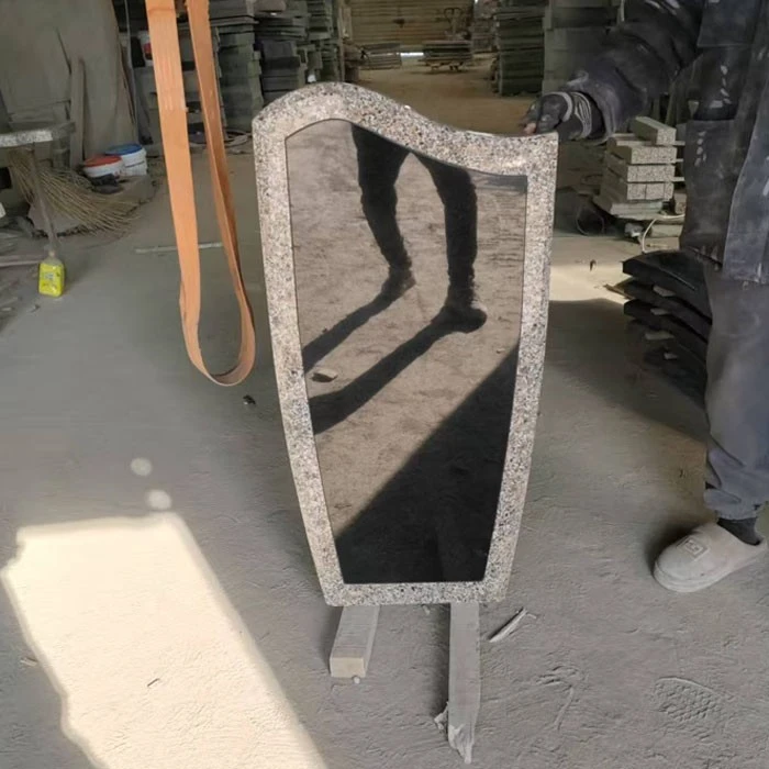 black granite flat headstones